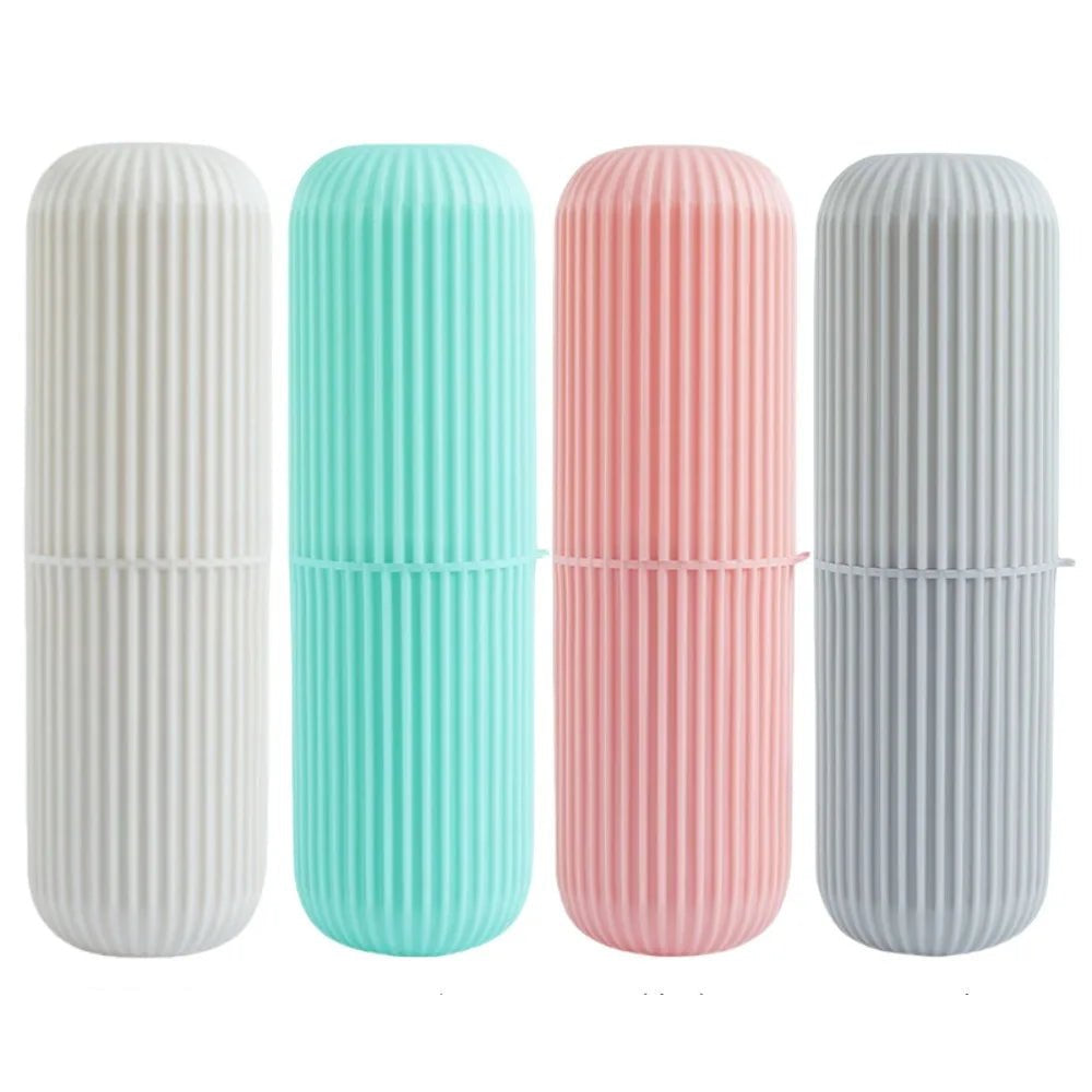 1pc Portable Toothbrush Cup Bathroom Toothpaste Holder Storage Case Box Organizer Travel Toiletries Storage Cup New Creative - Checkouts UK