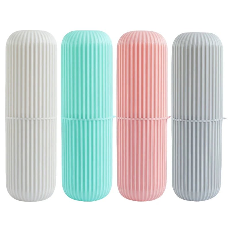 1pc Portable Toothbrush Cup Bathroom Toothpaste Holder Storage Case Box Organizer Travel Toiletries Storage Cup New Creative - Checkouts UK