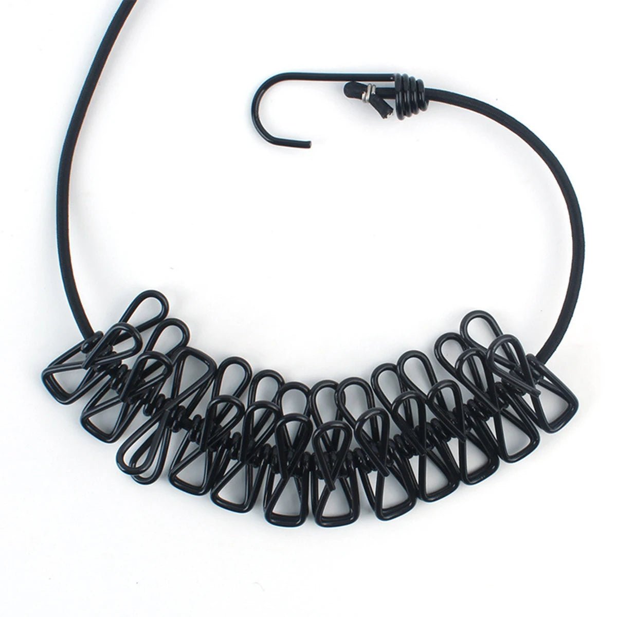 1pc Portable Travel Retractable Camping Adjustable Clothesline With 12pcs Clips, Drying Clothes For Outdoor And Indoor - Checkouts UK