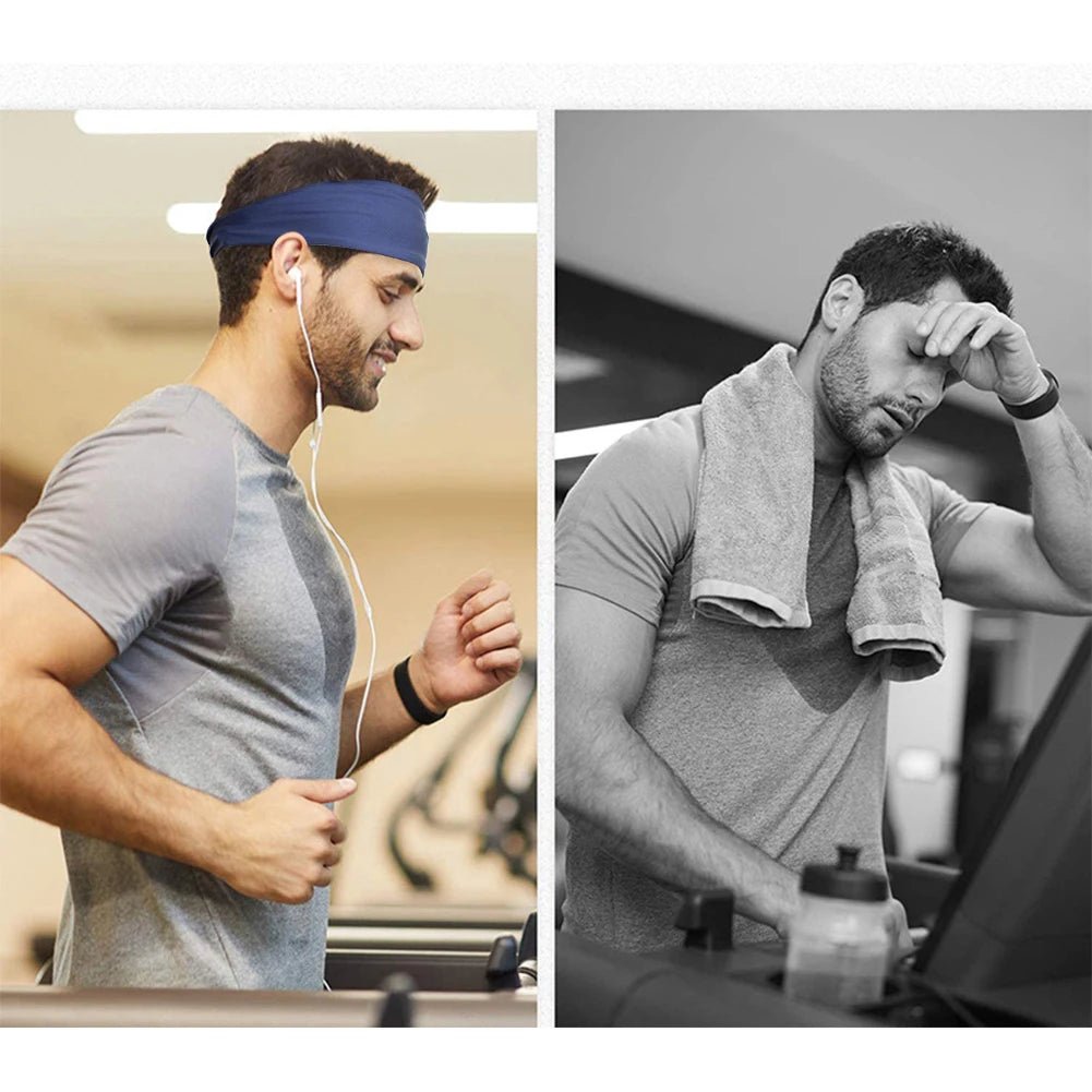 1PC Sports Headband Running Fitness Sweatband Quick - Dry Elastic Absorbent Men Women Cycling Jog Tennis Yoga Gym Hair Bandage - Checkouts UK