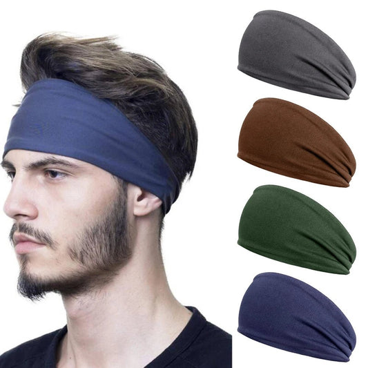 1PC Sports Headband Running Fitness Sweatband Quick - Dry Elastic Absorbent Men Women Cycling Jog Tennis Yoga Gym Hair Bandage - Checkouts UK