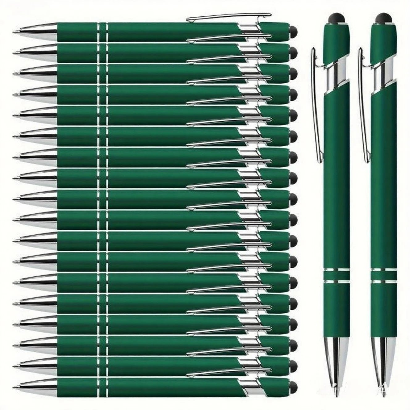 20 Personalized Pens with Stylus - Customizable Ballpoint Pen Set - Perfect for Office, School, Journaling, and Art Projects - Checkouts USA