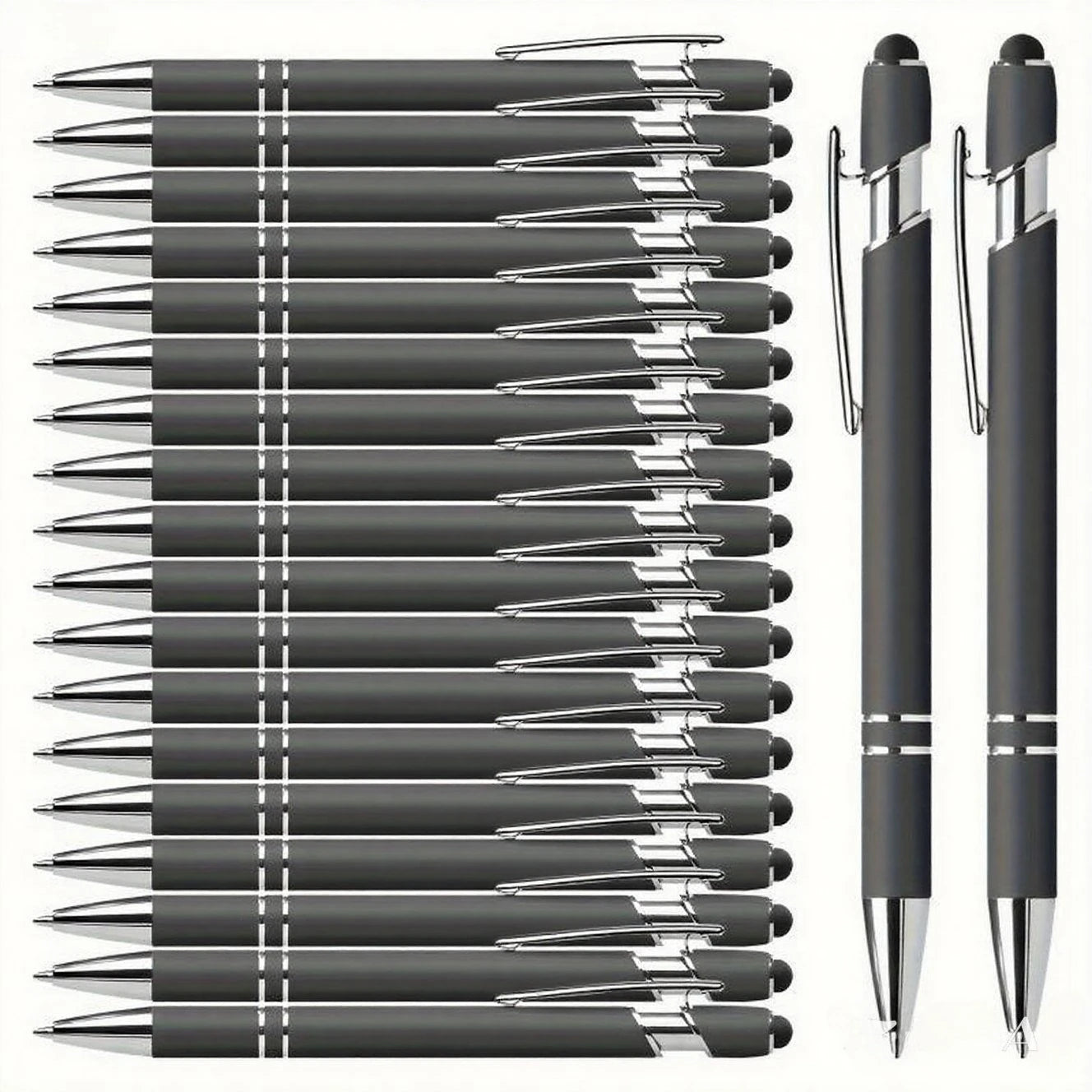 20 Personalized Pens with Stylus - Customizable Ballpoint Pen Set - Perfect for Office, School, Journaling, and Art Projects - Checkouts USA