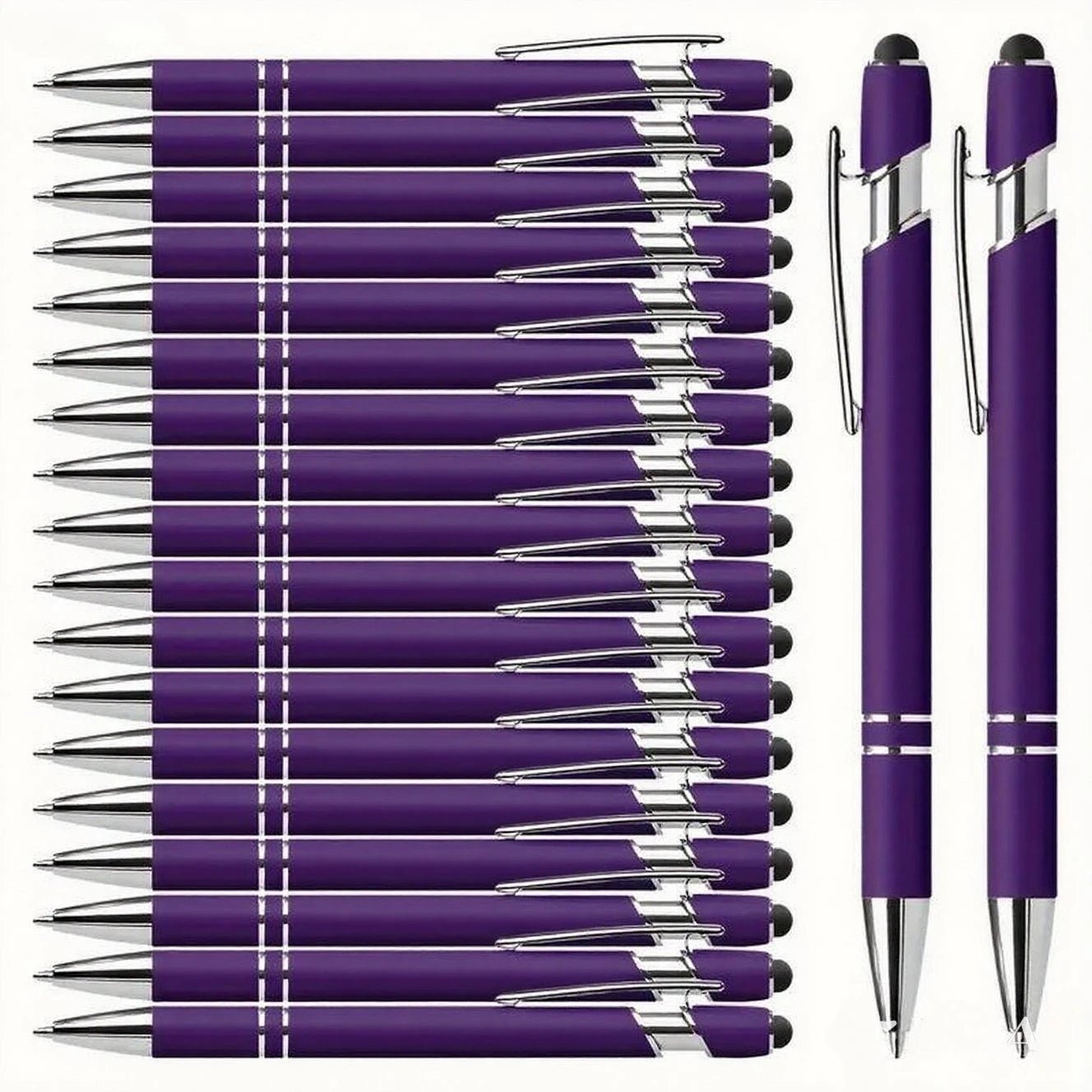 20 Personalized Pens with Stylus - Customizable Ballpoint Pen Set - Perfect for Office, School, Journaling, and Art Projects - Checkouts USA