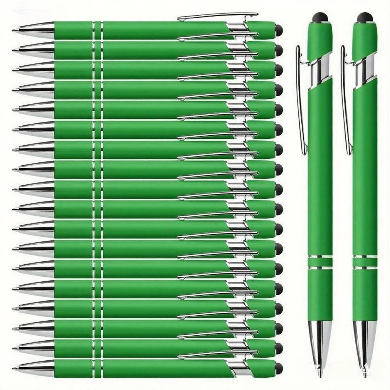 20 Personalized Pens with Stylus - Customizable Ballpoint Pen Set - Perfect for Office, School, Journaling, and Art Projects - Checkouts USA