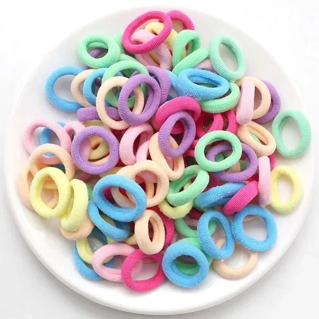 200PCS Women Girls Colorful Nylon Elastic Hair Bands Ponytail Hold Small Hair Tie Rubber Bands Scrunchie Hair Accessories - Checkouts UK