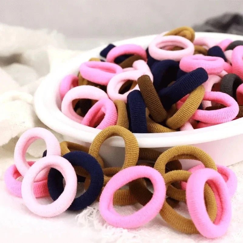 200PCS Women Girls Colorful Nylon Elastic Hair Bands Ponytail Hold Small Hair Tie Rubber Bands Scrunchie Hair Accessories - Checkouts UK