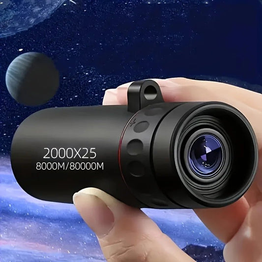 2025 2000X25 HD Monocular Telescope, Compact Portable for Travel, Hiking, Fishing, Camping, Stargazing, Concerts & Bird Watching - Checkouts UK