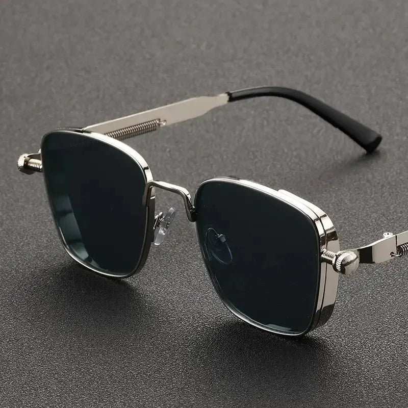 2025 Polarized Sunglasses Men High End Handsome Driving Special Anti UV High Quality Metal Punk Fashion Trends Sunglasses - Checkouts UK