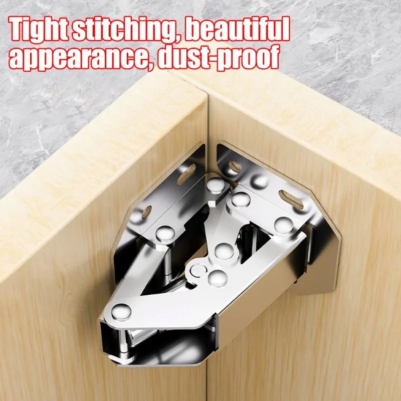 2/10PCS 90 Degree Steel Cabinet Hinges No - Drilling Buffer Hinge Kitchen Cabinet Cupboard Hinges DIY Furniture Hardware Tools - Checkouts USA