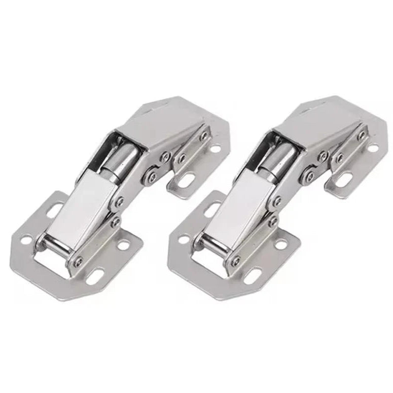 2/10PCS 90 Degree Steel Cabinet Hinges No - Drilling Buffer Hinge Kitchen Cabinet Cupboard Hinges DIY Furniture Hardware Tools - Checkouts USA