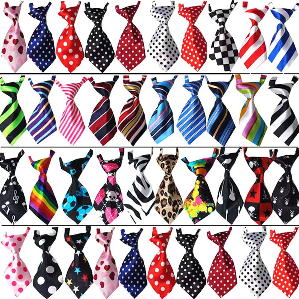 25/50/100pcs/lot Pet Cat Dog Bow Tie Lots Mix Colors Grooming Accessories Adjustable Puppy Bow Tie Products Pet Bowtie Supplies - Furbury