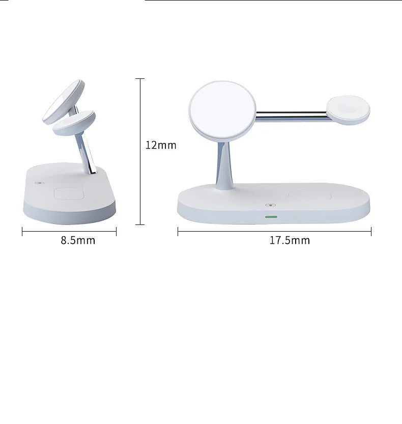 3 in 1 Wireless Charger Stand For iPhone 12 13 14 15 16 Fast Charging Station for Apple Watch 10 9 8 7 6 5 4 Airpods 2 3 Pro - Checkouts UK