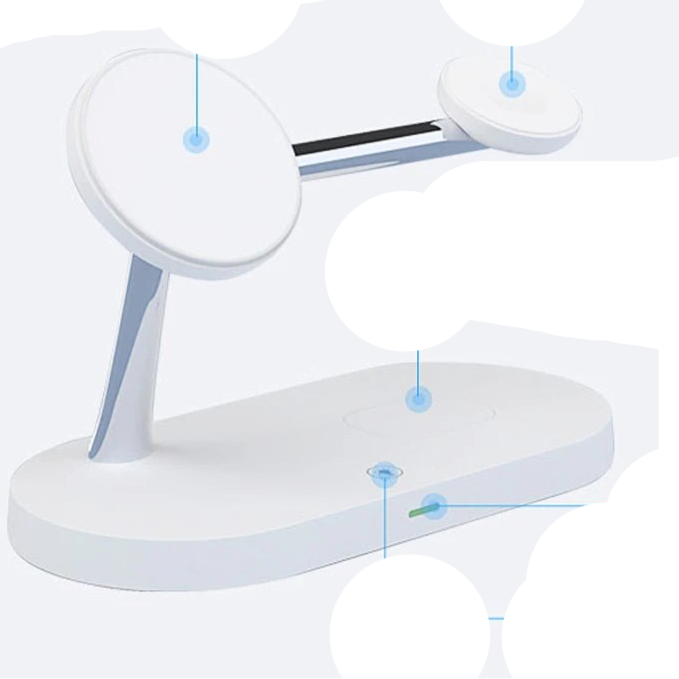 3 in 1 Wireless Charger Stand For iPhone 12 13 14 15 16 Fast Charging Station for Apple Watch 10 9 8 7 6 5 4 Airpods 2 3 Pro - Checkouts UK