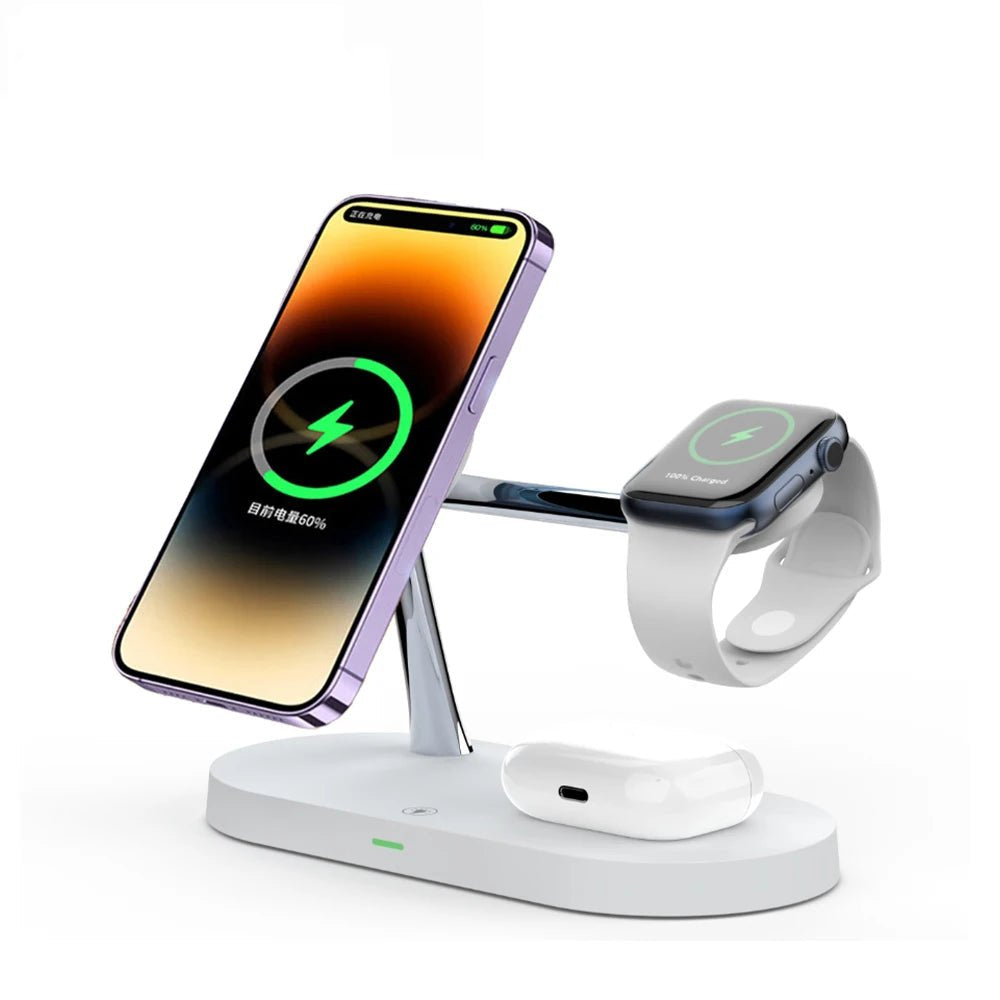 3 in 1 Wireless Charger Stand For iPhone 12 13 14 15 16 Fast Charging Station for Apple Watch 10 9 8 7 6 5 4 Airpods 2 3 Pro - Checkouts UK