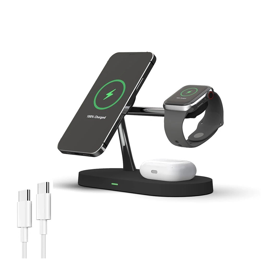 3 in 1 Wireless Charger Stand For iPhone 12 13 14 15 16 Fast Charging Station for Apple Watch 10 9 8 7 6 5 4 Airpods 2 3 Pro - Checkouts UK