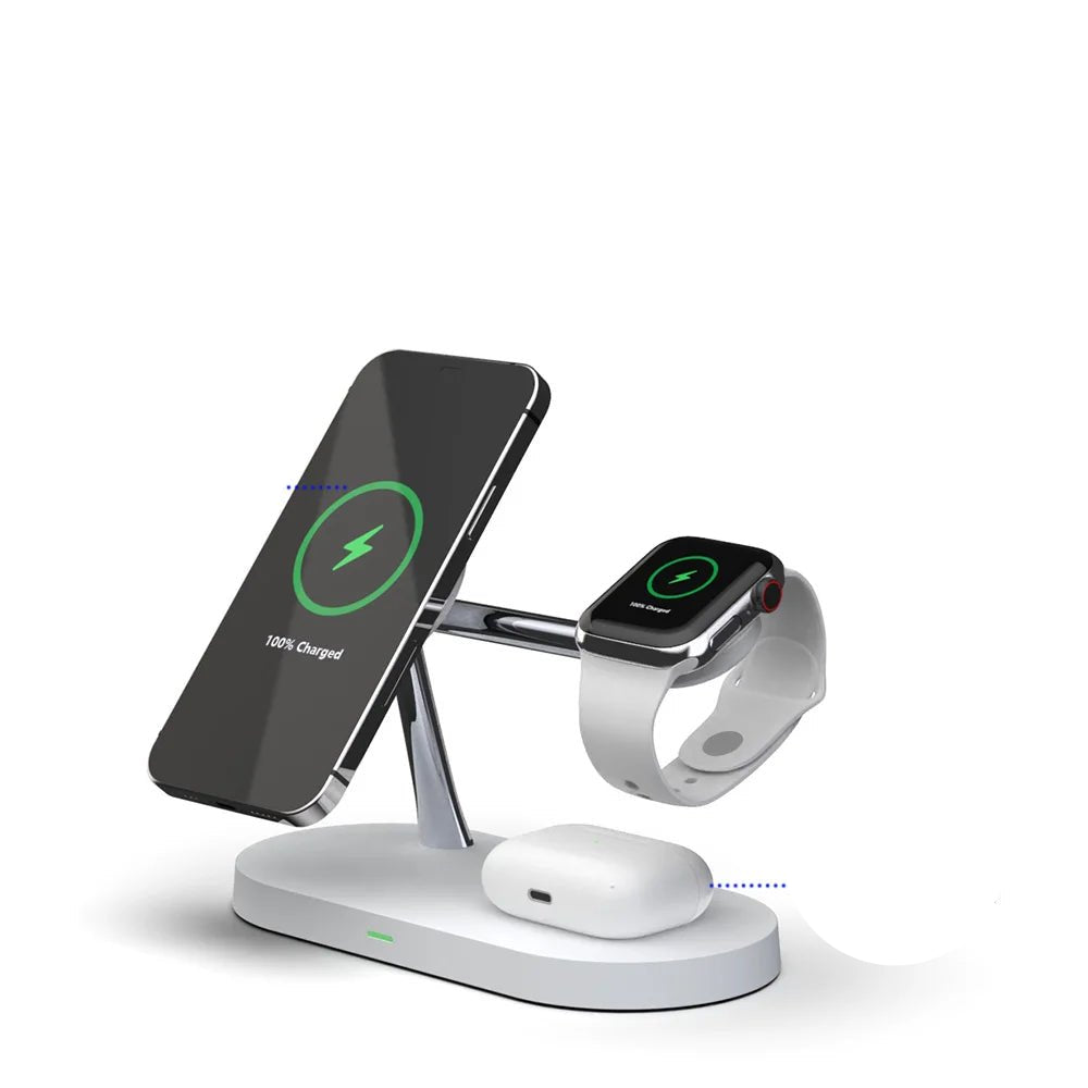 3 in 1 Wireless Charger Stand For iPhone 12 13 14 15 16 Fast Charging Station for Apple Watch 10 9 8 7 6 5 4 Airpods 2 3 Pro - Checkouts UK
