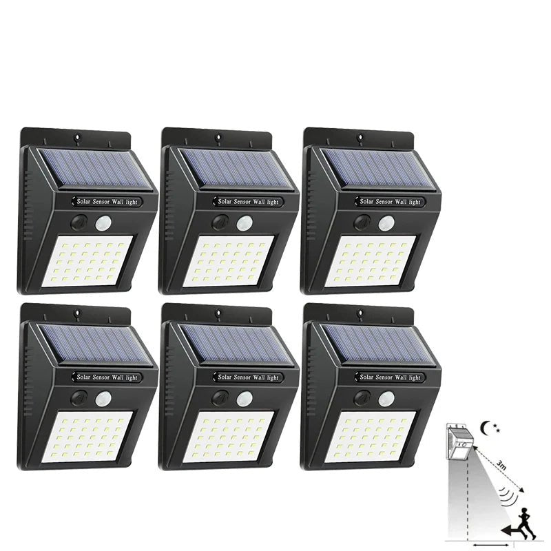 30 LED Solar Light PIR Motion Sensor Wall Light Outdoor Solar Lamp Waterproof Solar Powered Sunlight Street Lamp Garden Decor - Checkouts UK