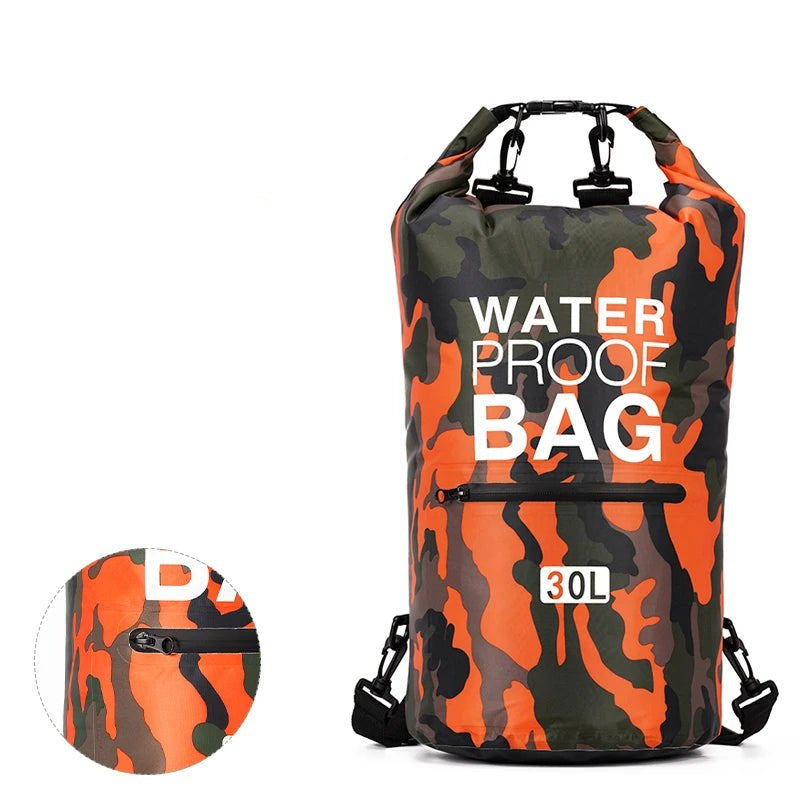 30L 15L Waterproof Dry Bags With Wet Separation Pocket Backpack For Kayaking Boating Swimming Outdoor Sports Bag XAZ9 - Checkouts UK