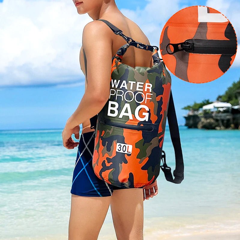 30L 15L Waterproof Dry Bags With Wet Separation Pocket Backpack For Kayaking Boating Swimming Outdoor Sports Bag XAZ9 - Checkouts UK