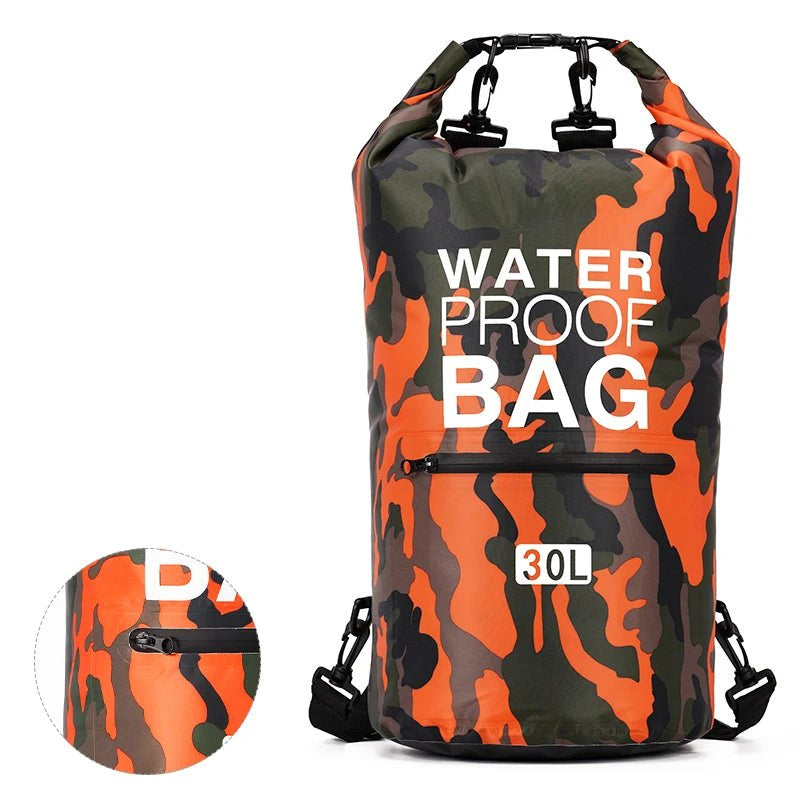 30L 15L Waterproof Dry Bags With Wet Separation Pocket Backpack For Kayaking Boating Swimming Outdoor Sports Bag XAZ9 - Checkouts UK