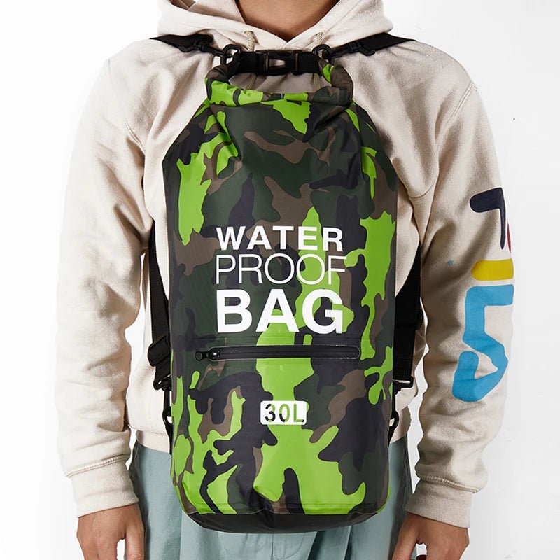 30L 15L Waterproof Dry Bags With Wet Separation Pocket Backpack For Kayaking Boating Swimming Outdoor Sports Bag XAZ9 - Checkouts UK