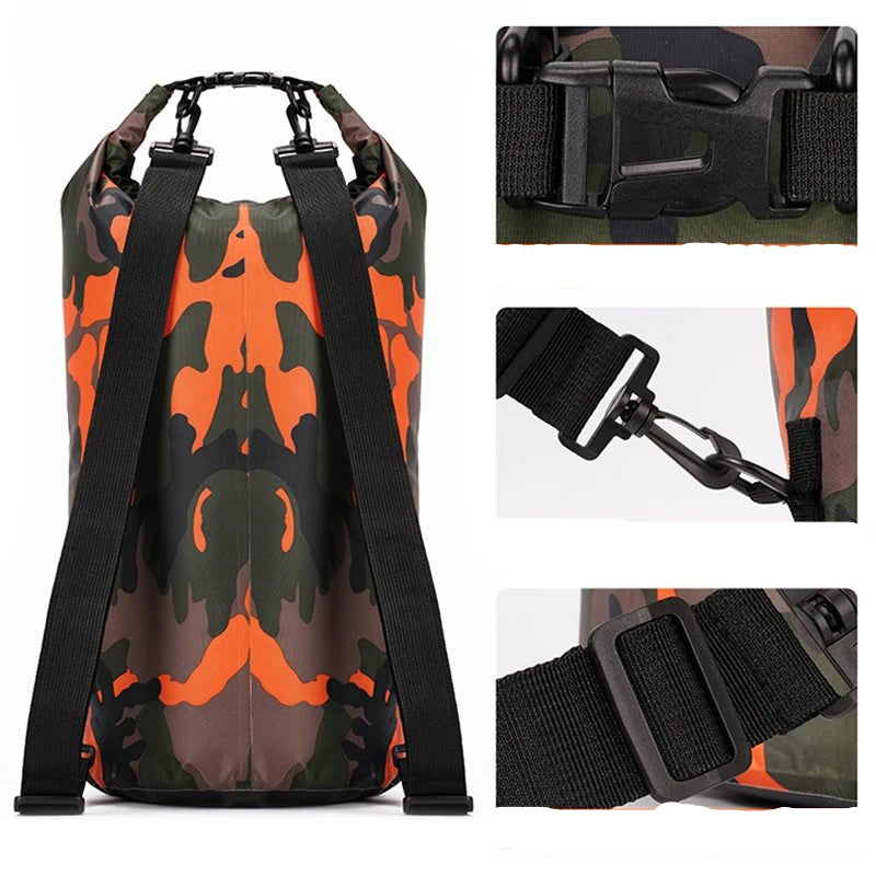 30L 15L Waterproof Dry Bags With Wet Separation Pocket Backpack For Kayaking Boating Swimming Outdoor Sports Bag XAZ9 - Checkouts UK