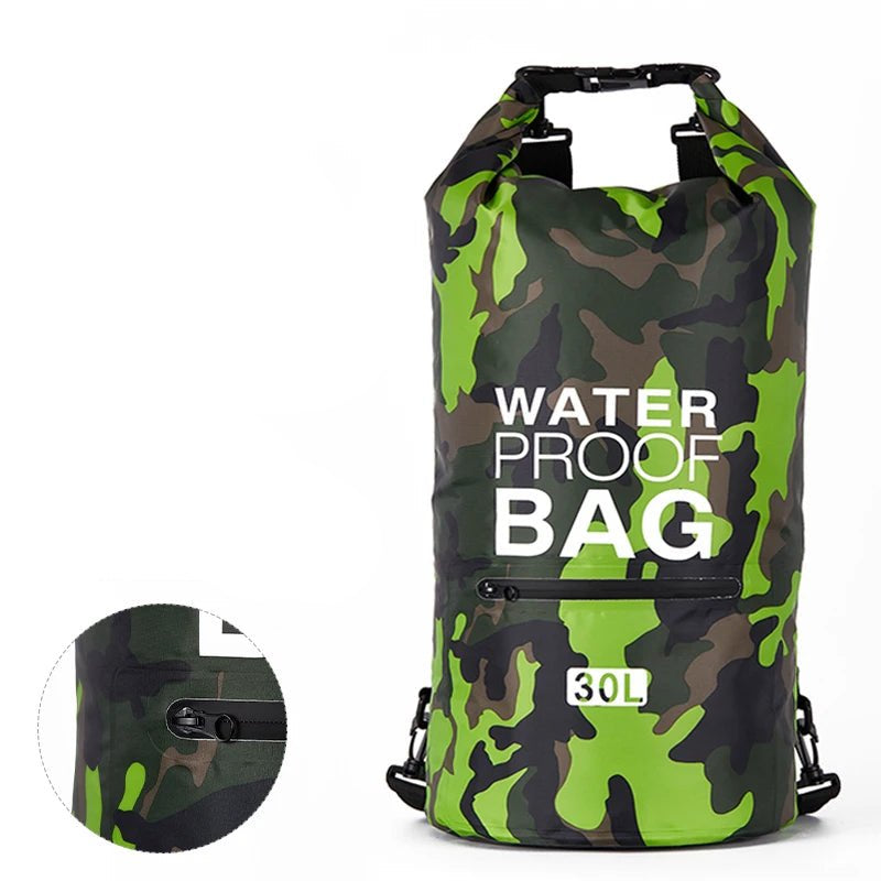 30L 15L Waterproof Dry Bags With Wet Separation Pocket Backpack For Kayaking Boating Swimming Outdoor Sports Bag XAZ9 - Checkouts UK