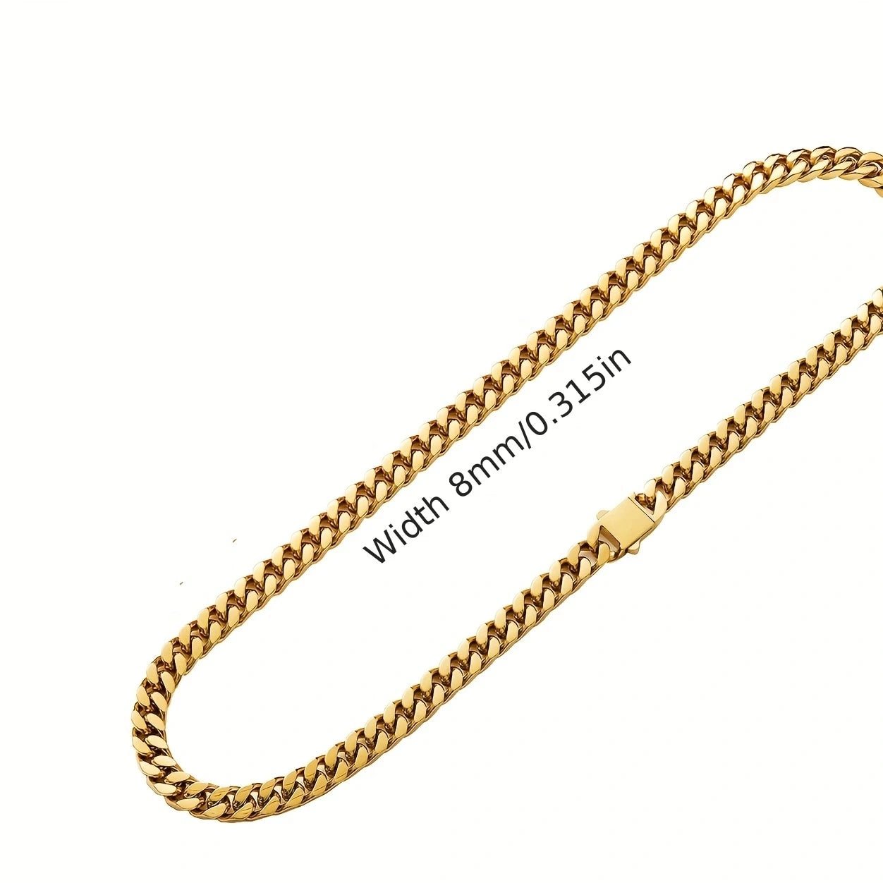 316 Stainless Steel Plated 18k Gold Fashion Crypto Cuban Chain Miami Rap Hip Hop Men's Bracelet Accessory - Checkouts USA