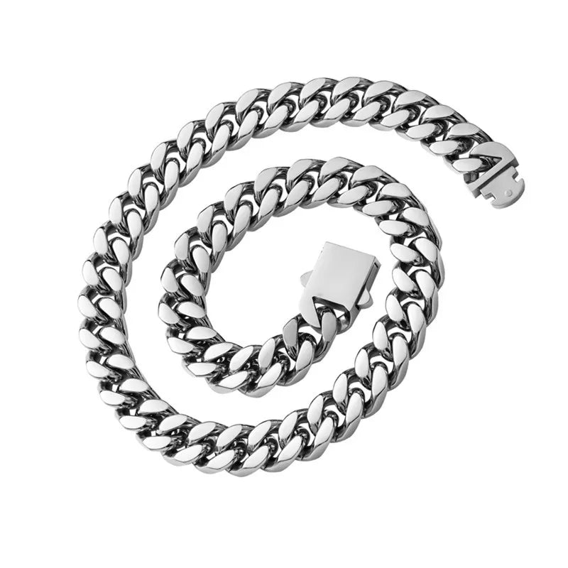 316 Stainless Steel Plated 18k Gold Fashion Crypto Cuban Chain Miami Rap Hip Hop Men's Bracelet Accessory - Checkouts USA