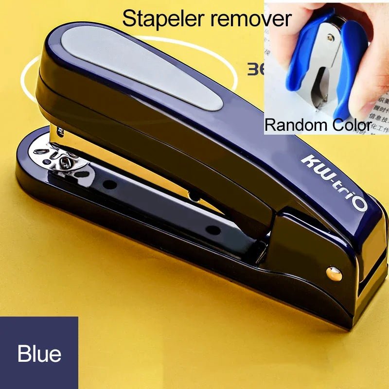 360 Rotatable Heavy Duty Stapler Use 24/6 Staples Effortless Long Stapler School Paper Staplers Office Bookbinding Supplies - Checkouts USA