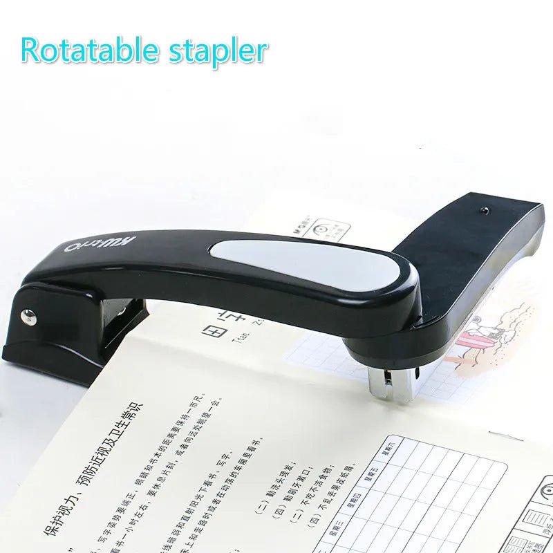 360 Rotatable Heavy Duty Stapler Use 24/6 Staples Effortless Long Stapler School Paper Staplers Office Bookbinding Supplies - Checkouts USA