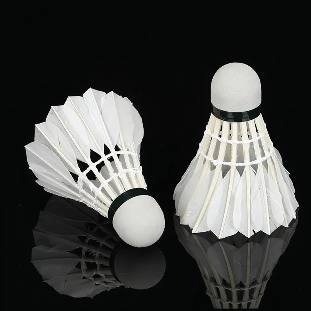 3/6/12Pcs Professional Badminton Shuttlecock Black Goose Feather Badminton Shuttlecock Training Sport Badminton Ball - Checkouts UK