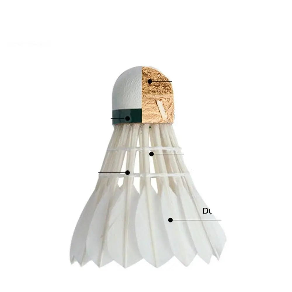 3/6/12Pcs Professional Badminton Shuttlecock Black Goose Feather Badminton Shuttlecock Training Sport Badminton Ball - Checkouts UK