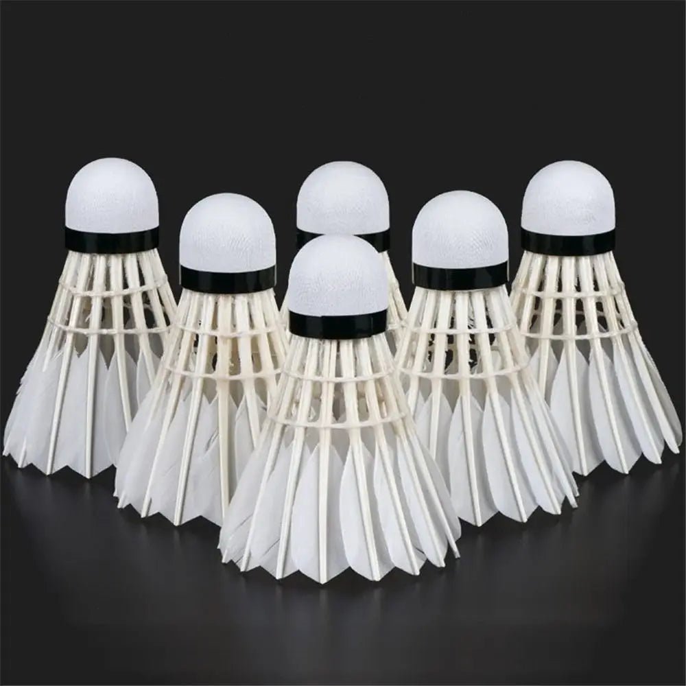 3/6/12Pcs Professional Badminton Shuttlecock Black Goose Feather Badminton Shuttlecock Training Sport Badminton Ball - Checkouts UK