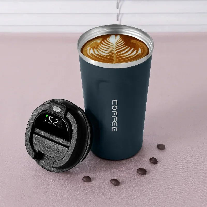 380/510ml Thermos Coffee Mug Stainless Steel Coffee Cup Temperature Display Vacuum Flask Thermal Tumbler Insulated Water Bottle - Checkouts UK
