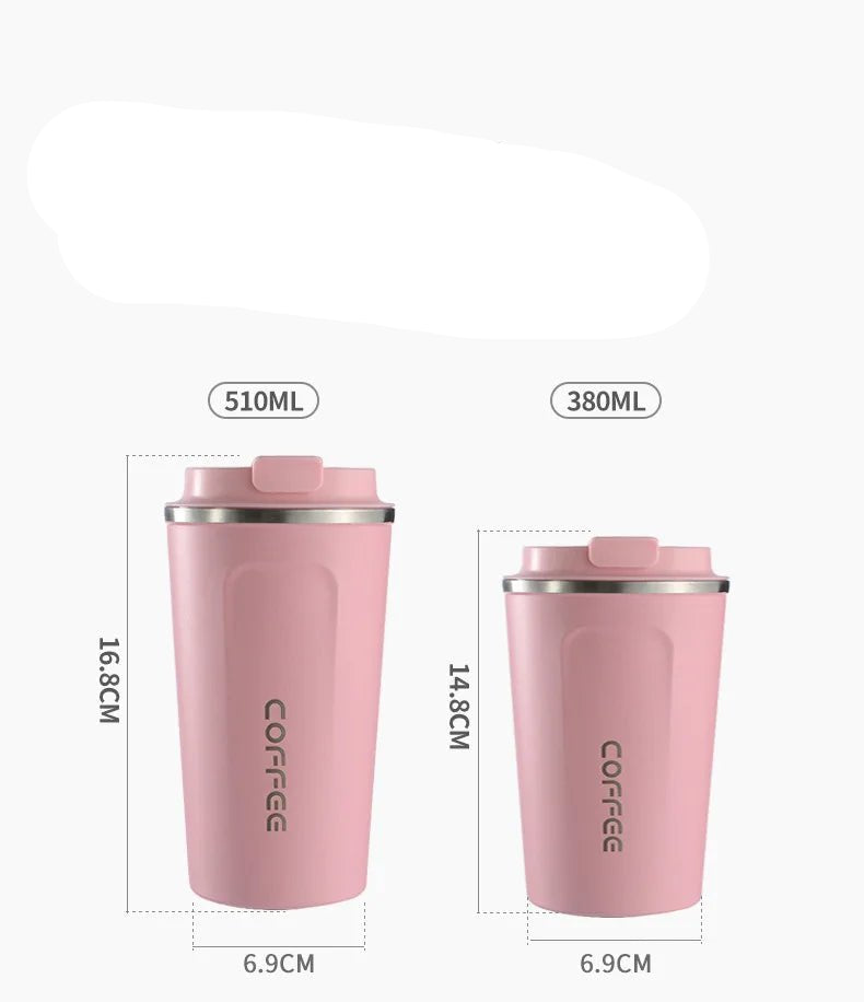 380/510ml Thermos Coffee Mug Stainless Steel Coffee Cup Temperature Display Vacuum Flask Thermal Tumbler Insulated Water Bottle - Checkouts UK