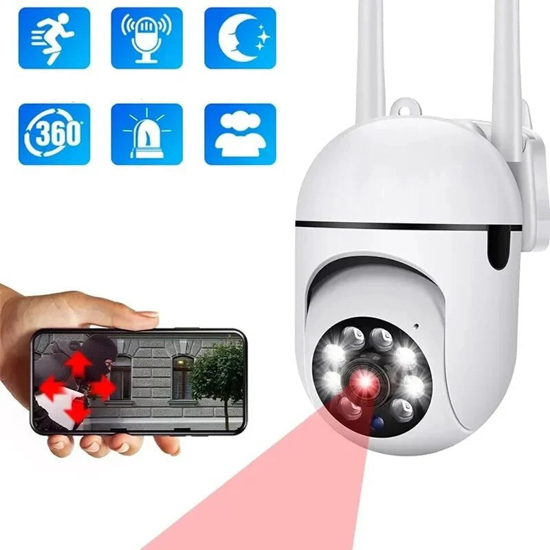 3MP WiFi Camera Home PTZ IP Camera Color Night Audio Wireless Surveillance Camera Auto Home Tracking Security CCTV Camera - Checkouts UK