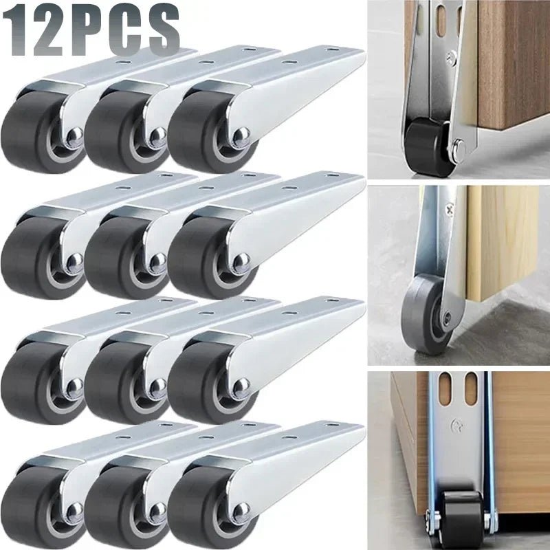 4 - 12PCS Sliding Door Roller Pulley Universal Furniture Caster Wheel Mini Silent Track Pulley Roller for Table Cabinet Hardware - Checkouts USA