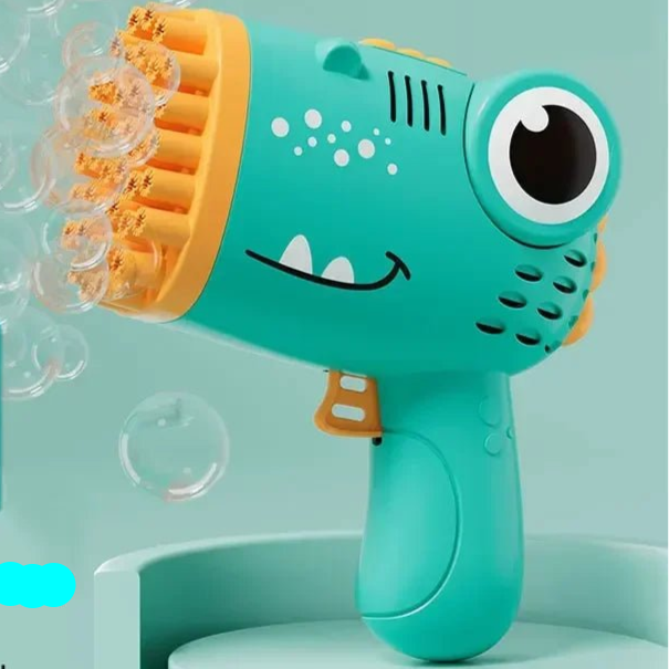 40 Holes Bubble Machine Gun Dinosaur Bubble Gun Automatic Machine Soap Bubble Gun Bath Toy Kids Toy (Not Include Battery) - Checkouts UK