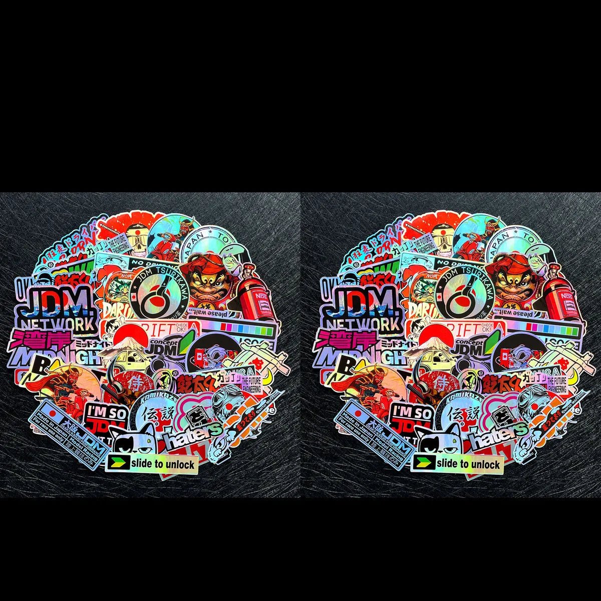 40 PCS/Lot laser Rainbow Random Motorcycle Stickers Car Moto Bike Helmet Fuel Tank JDM Logo Accessories Decals For Kawasaki Voge - Checkouts USA