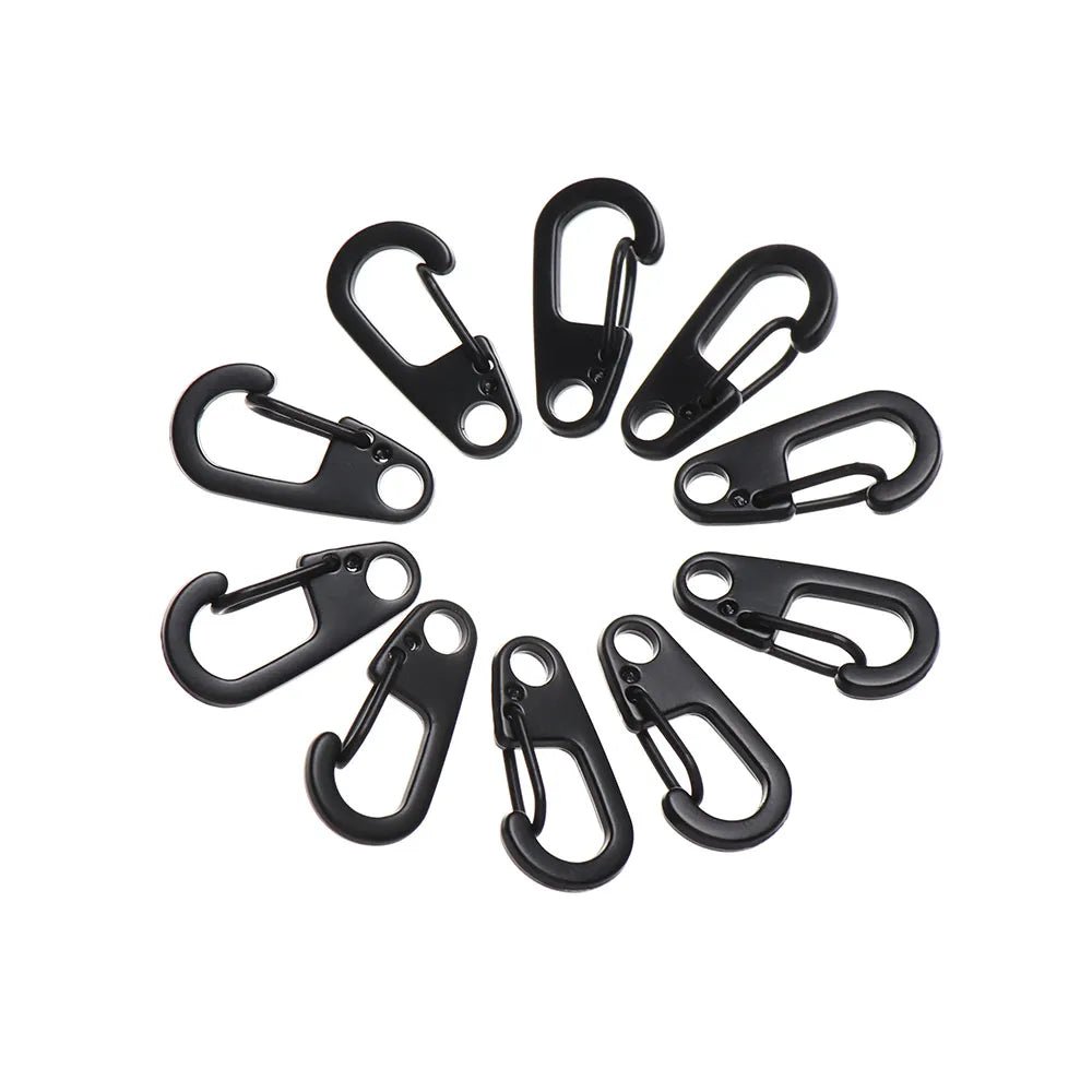 4/10Pcs Carabiner D - Ring Key Chain Spring Clips Mini Aluminium Alloy Hang Buckle Survival EDC Gear Outdoor Camping Keyring Tool - Checkouts UK