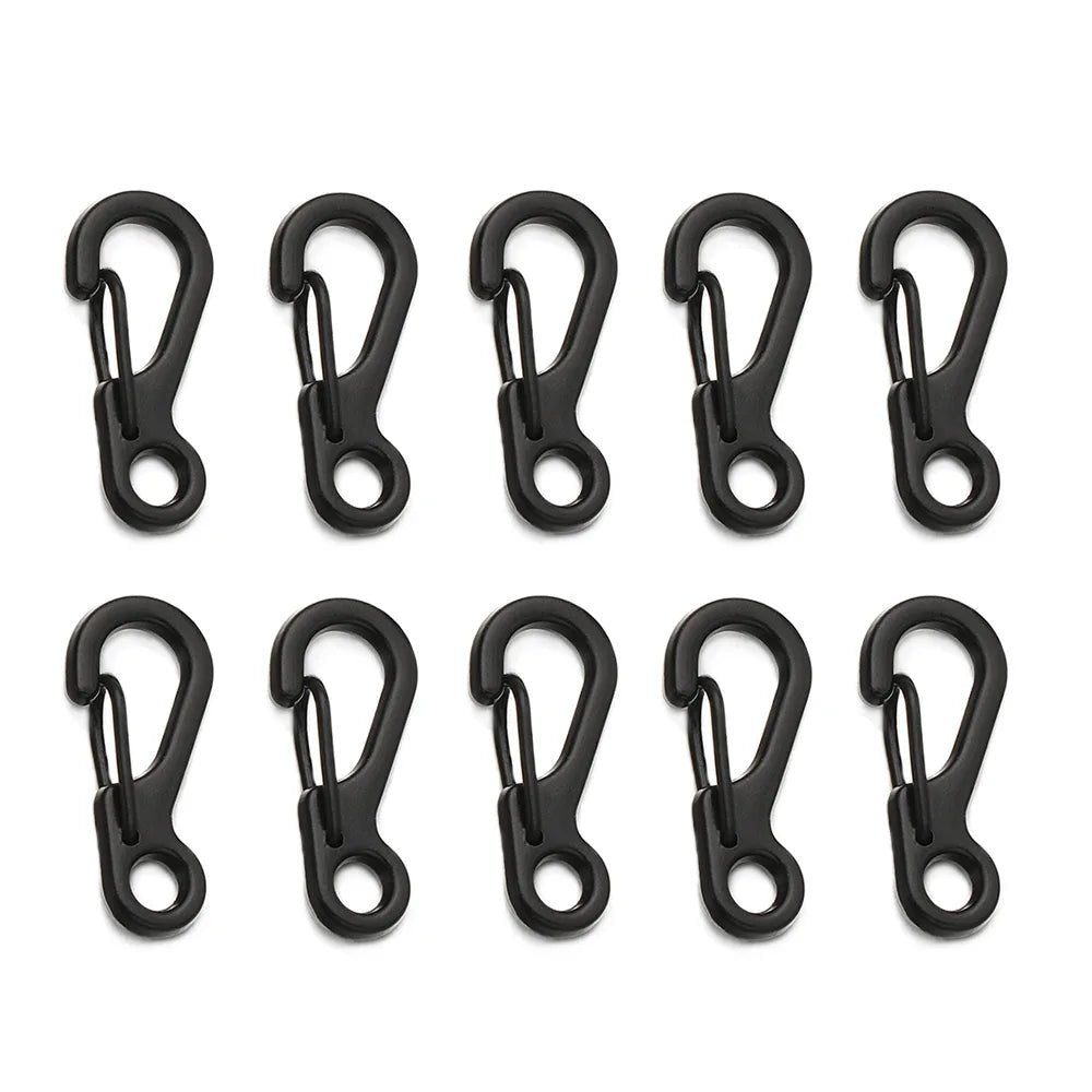 4/10Pcs Carabiner D - Ring Key Chain Spring Clips Mini Aluminium Alloy Hang Buckle Survival EDC Gear Outdoor Camping Keyring Tool - Checkouts UK