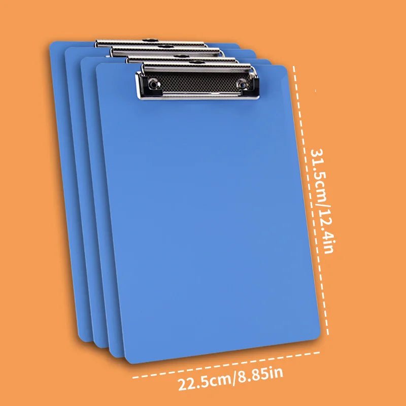 4PCS A4 Clipboard with Clip, Thick PP Writing Board, Drop - Resistant Project Folder for Office, School, Nurse, Home Use - Checkouts USA