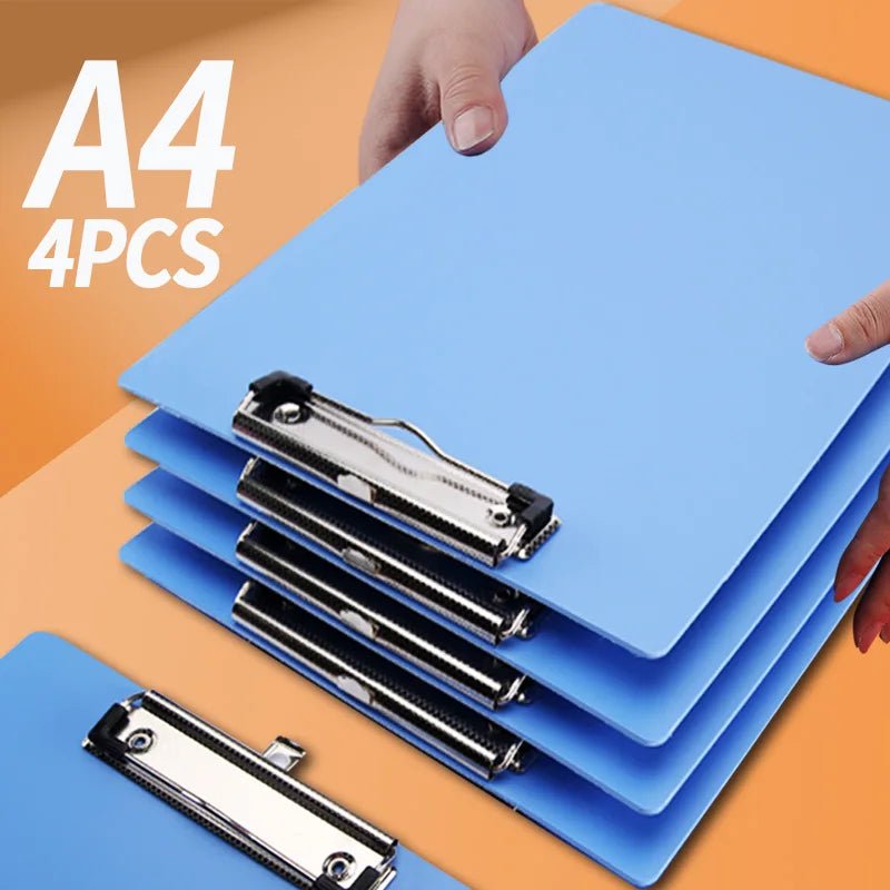 4PCS A4 Clipboard with Clip, Thick PP Writing Board, Drop - Resistant Project Folder for Office, School, Nurse, Home Use - Checkouts USA