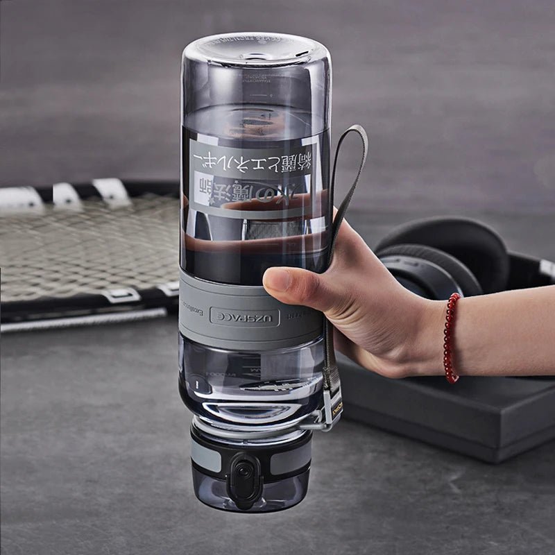 500/1000ml Sports Water Bottles BPA Free Portable Leakproof Shaker Outdoor Tour Gym Drink Bottle Eco - friendly Plastic Coffee Cup - Checkouts UK