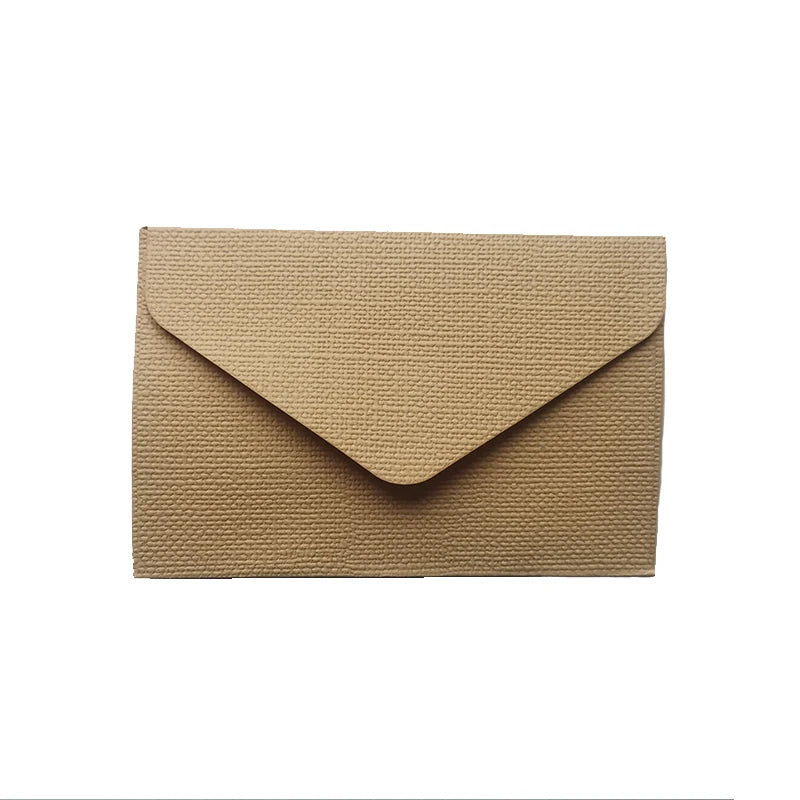 50pcs Wholesale Linen Textured Triangle Envelope Colorful Paper Wedding Party Invitation Greeting Card Brown wine red 105*70mm - Checkouts USA