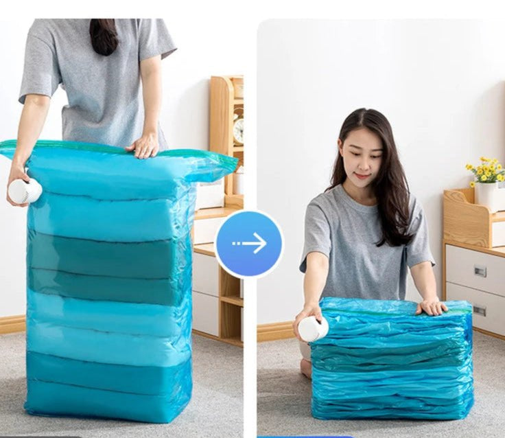 55W Powerful Vacuum Pump Vacuum Bag Clothes Storage Bag Folding Compressed Electric Sealer Machine Space Saver Travel Organizer - Checkouts UK