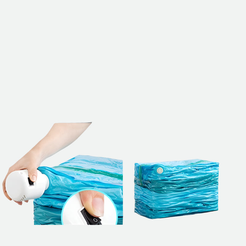 55W Powerful Vacuum Pump Vacuum Bag Clothes Storage Bag Folding Compressed Electric Sealer Machine Space Saver Travel Organizer - Checkouts UK