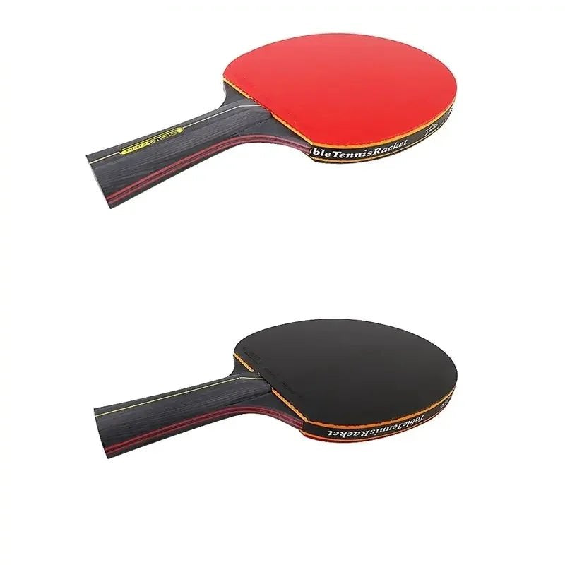 5/6 Star Table Tennis Racket 2PCS Professional Ping Pong Racket Set Pimples - in Rubber Hight Quality Blade Bat Paddle with Bag - Checkouts UK